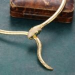 Luxury Snake Shape Rhinestone Chocker Necklace - Image 2