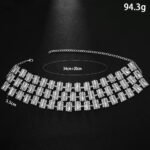 Hiphop Rhinestone Women Chocker Necklace - Image 2