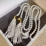 Chinese Style Pearl Beaded Long Tassel Sweater Chain Necklace - Image 2