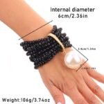 Multi Layers Crystal and Pearls Bracelet - Image 2